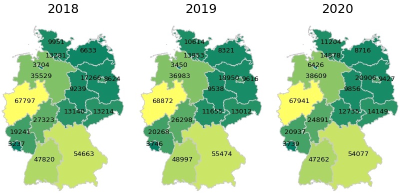Fälle nach Bundesland (pro 100 000 Ew.)